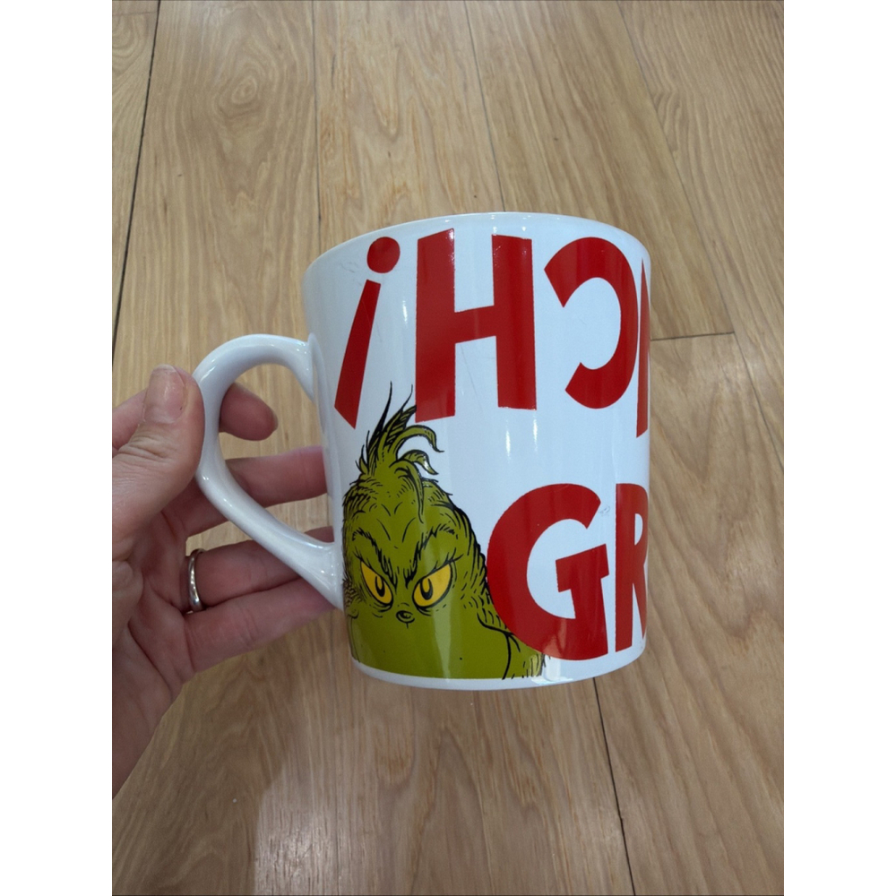 The Grinch Ceramic Coffee Mug Lot Of 2 Christmas Holiday Hot Cocoa Latte Tea - Picture 7 of 10
